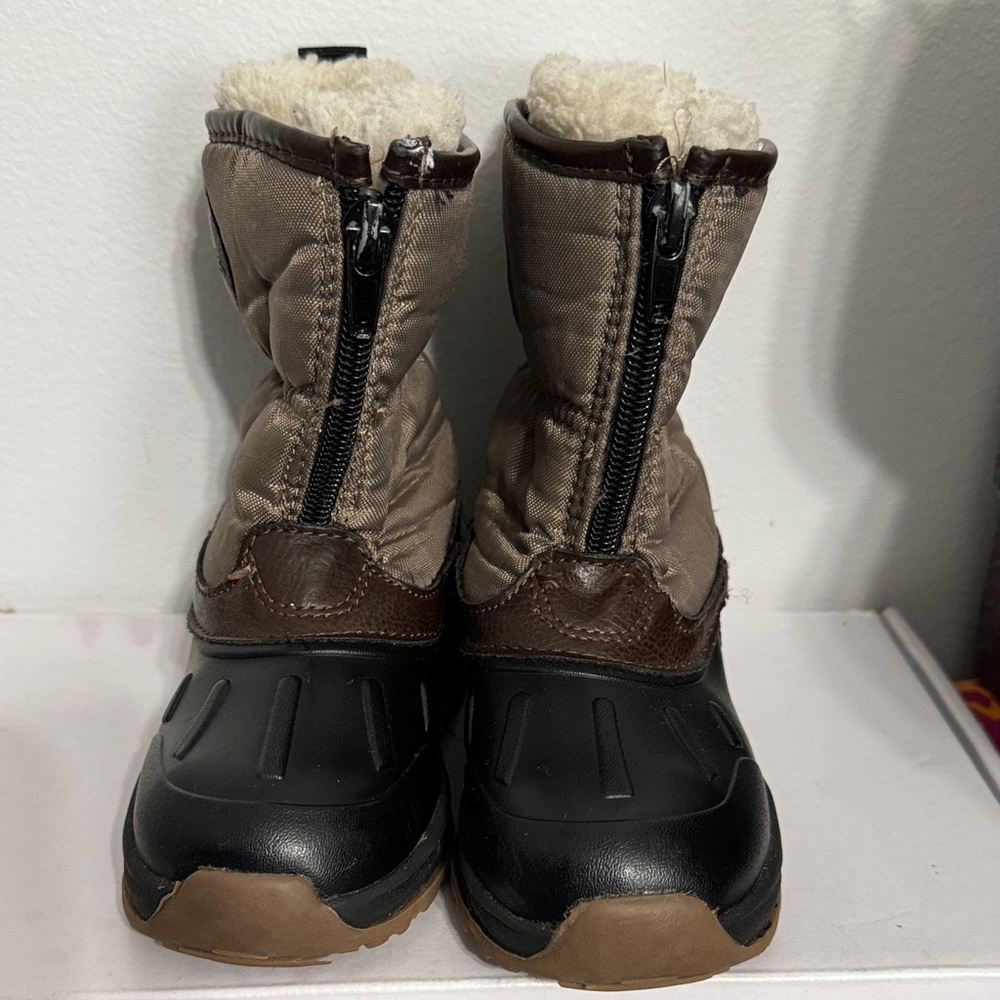 Kids Brown and Black Winter Boots